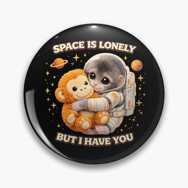 Item preview, Space Is Lonely Cute Astronaut Monkey designed and sold by LunaMagicStudio.