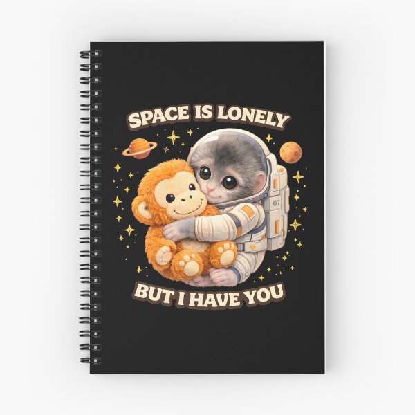 Item preview, Space Is Lonely Cute Astronaut Monkey designed and sold by LunaMagicStudio.