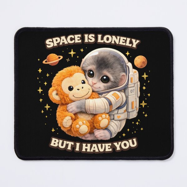 Item preview, Space Is Lonely Cute Astronaut Monkey designed and sold by LunaMagicStudio.