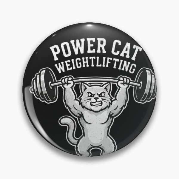 Item preview, Power Cat Weightlifting Grind Hard Fitness Gym Training Motivation designed and sold by Feral Feline.
