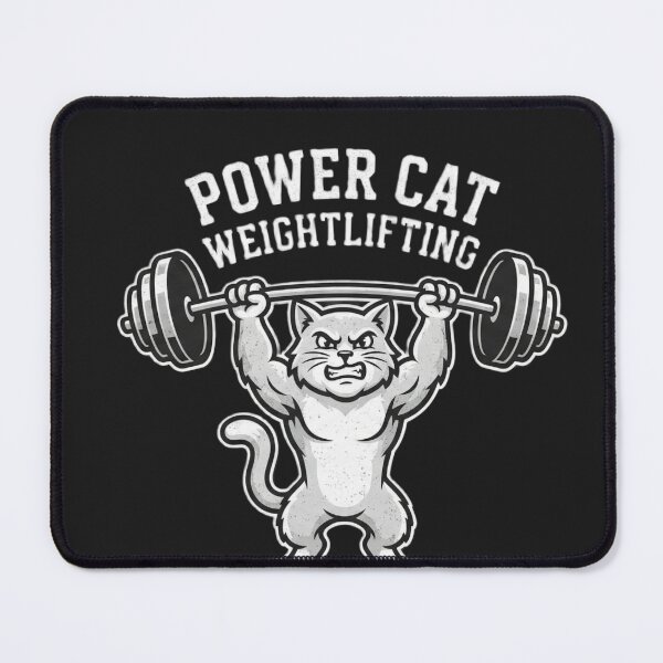 Item preview, Power Cat Weightlifting Grind Hard Fitness Gym Training Motivation designed and sold by Feral Feline.
