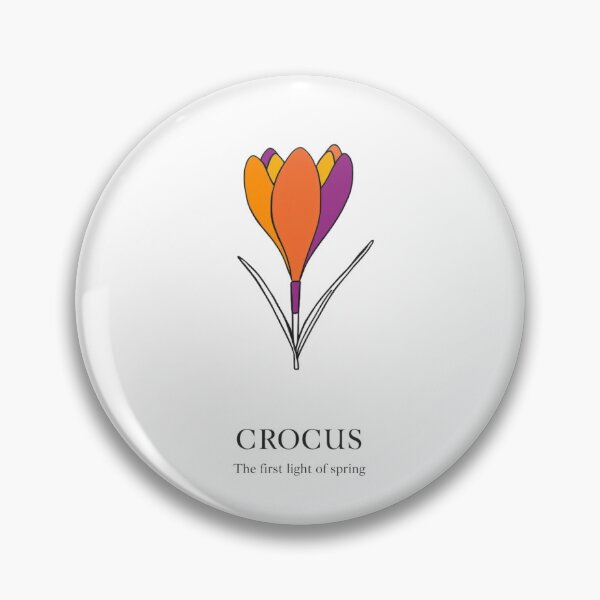 Item preview, Crocus Flower Meaning | First Light of Spring Minimalist designed and sold by YvkafromPoland.