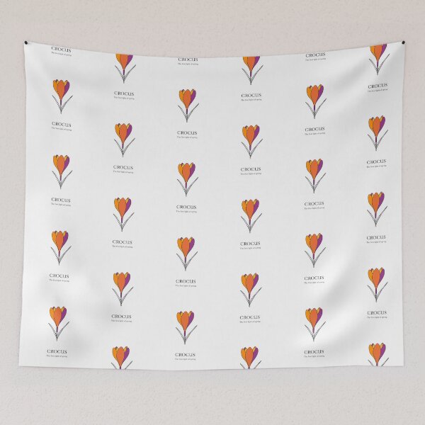 Item preview, Crocus Flower Meaning | First Light of Spring Minimalist designed and sold by YvkafromPoland.