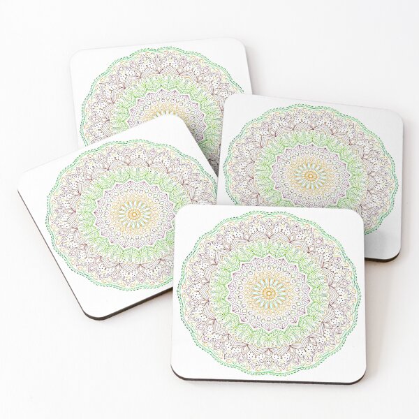 Item preview, "Vibrant Neon Mandala with Floral Motifs" designed and sold by nighttime1990.