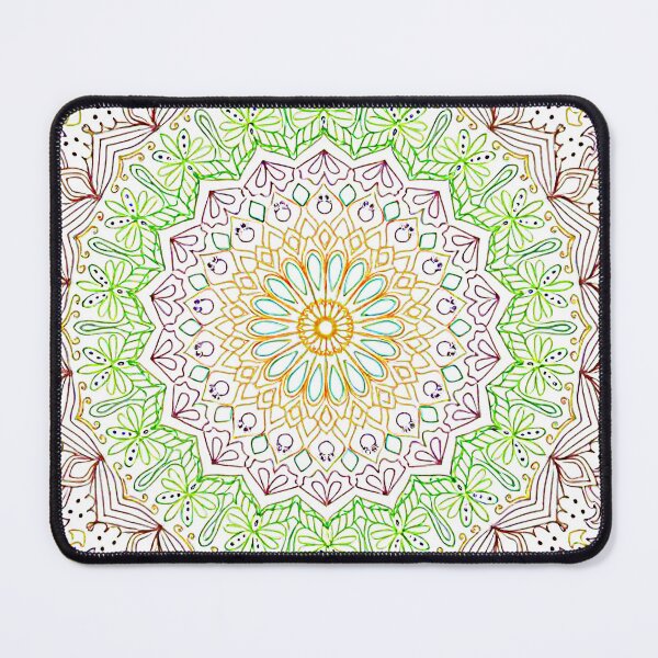 Item preview, "Vibrant Neon Mandala with Floral Motifs" designed and sold by nighttime1990.