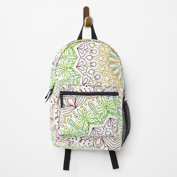 Item preview, "Vibrant Neon Mandala with Floral Motifs" designed and sold by nighttime1990.