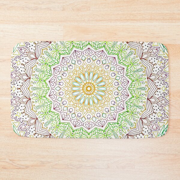 Item preview, "Vibrant Neon Mandala with Floral Motifs" designed and sold by nighttime1990.