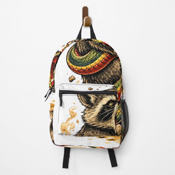 Item preview, raccoon vs snake designed and sold by hiperdinotees.