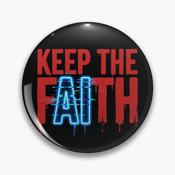 Item preview, Keep The Faith AI Glitch | Ironic AI Streetwear Art designed and sold by REAL IRISH GIFTS.