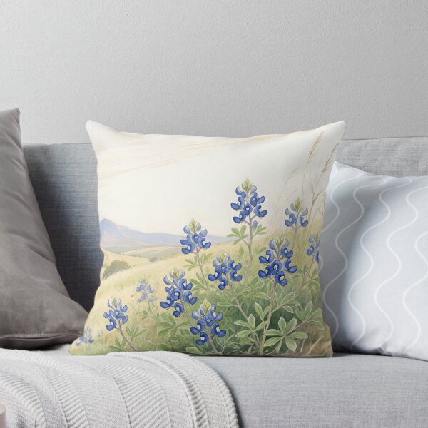 Item preview, Texas Bluebonnet Wildflowers Watercolor | Texas State Flower Botanical Art designed and sold by Debbie Schulte.
