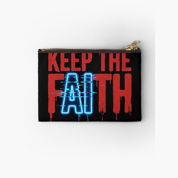 Item preview, Keep The Faith AI Glitch | Ironic AI Streetwear Art designed and sold by REAL IRISH GIFTS.