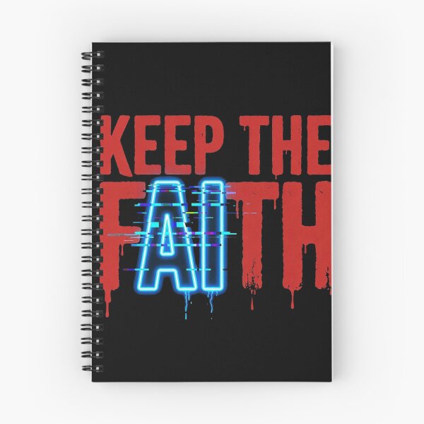 Item preview, Keep The Faith AI Glitch | Ironic AI Streetwear Art designed and sold by REAL IRISH GIFTS.
