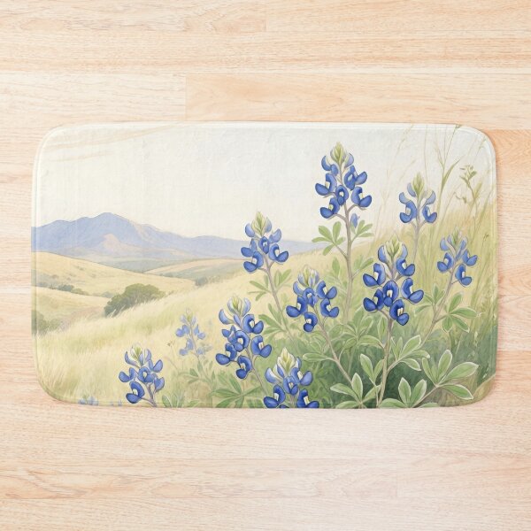Item preview, Texas Bluebonnet Wildflowers Watercolor | Texas State Flower Botanical Art designed and sold by Debbie Schulte.