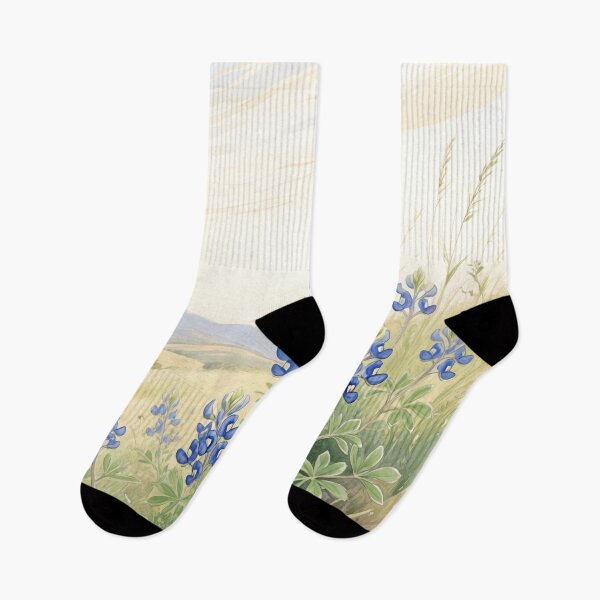 Item preview, Texas Bluebonnet Wildflowers Watercolor | Texas State Flower Botanical Art designed and sold by Debbie Schulte.