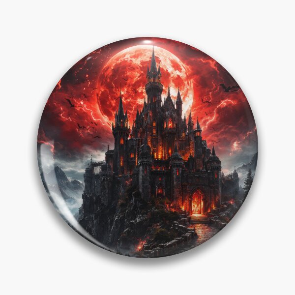 Item preview, Dark Gothic Castle Under Blood Moon – Epic Dark Fantasy Vampire Castle Artwork designed and sold by DrakariArt.
