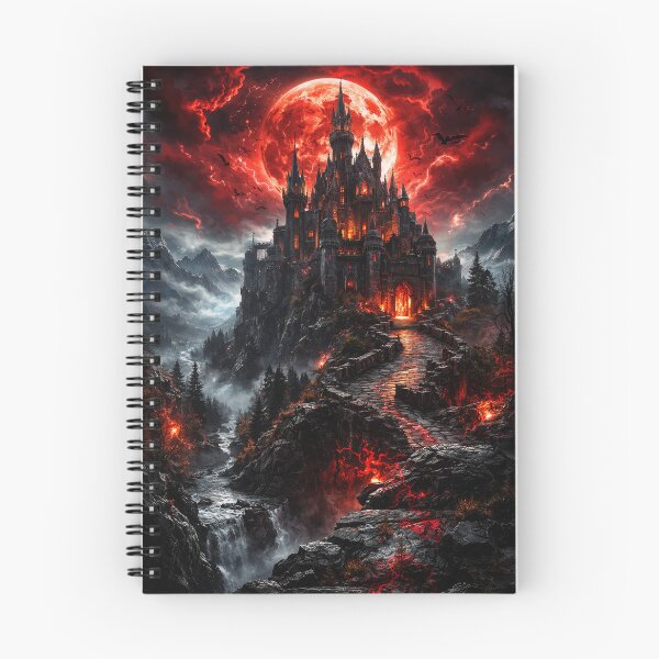 Item preview, Dark Gothic Castle Under Blood Moon – Epic Dark Fantasy Vampire Castle Artwork designed and sold by DrakariArt.