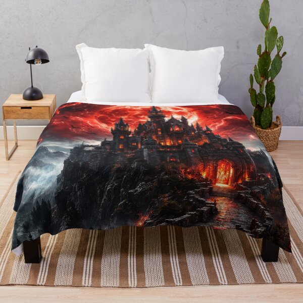 Item preview, Dark Gothic Castle Under Blood Moon – Epic Dark Fantasy Vampire Castle Artwork designed and sold by DrakariArt.
