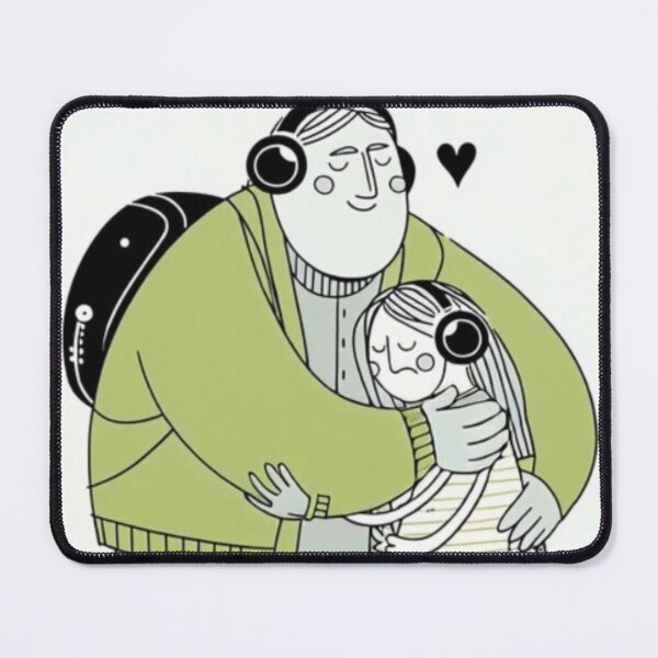 Item preview, “LO‑FI LOVE LOOP: Two‑Player Heartbeat in Permanent Hug Mode” designed and sold by Print Fiction.