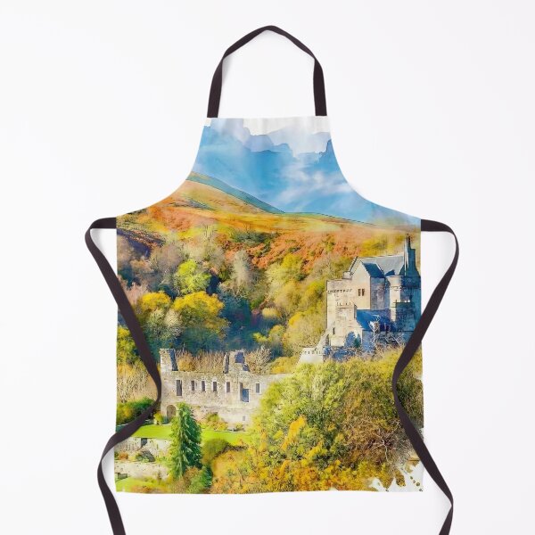 Item preview, Watercolour illustration of Castle Campbell, Clackmannanshire, Scotland designed and sold by davidelder.