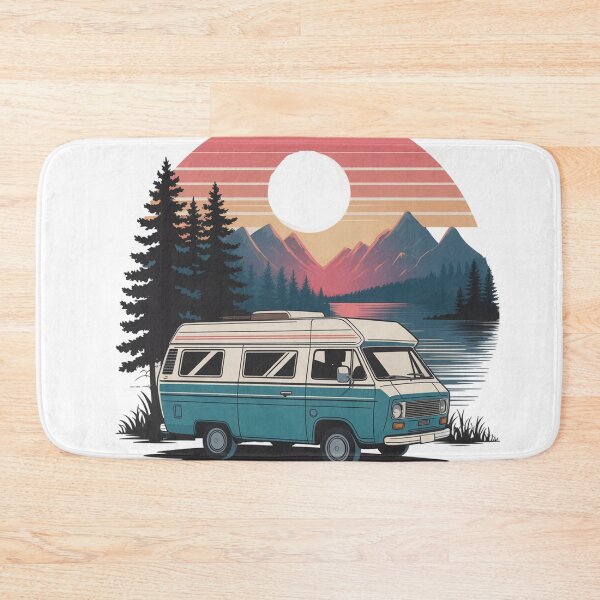 Item preview, Vintage Van Life Adventure Sunset – Retro Mountain Camper Travel Nature Design designed and sold by Tee Smart.