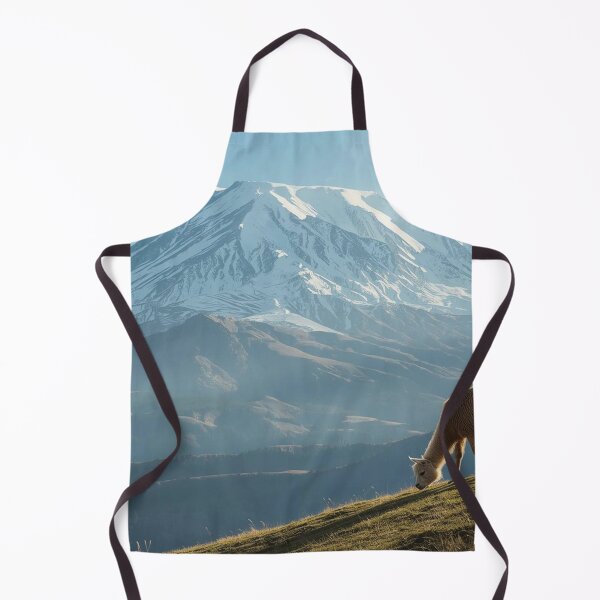 Item preview, Chimborazo Snowy Mountain with Sheep – Ecuador Andean Landscape Art designed and sold by MerlinWear.