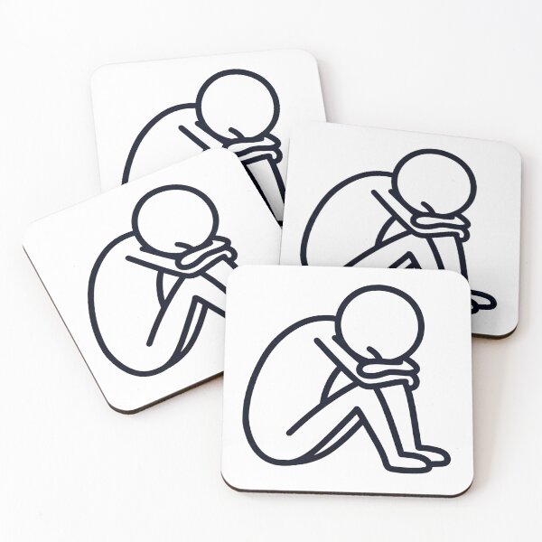 Item preview, Exhausted Minimalist Stick Figure Art designed and sold by Brasuca's Art.