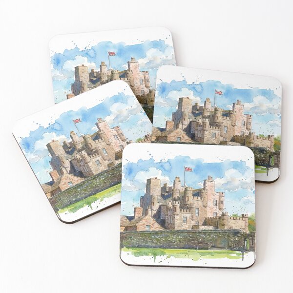 Item preview, Watercolour Illustration of the Castle of Mey, Highlands, Scotland designed and sold by davidelder.