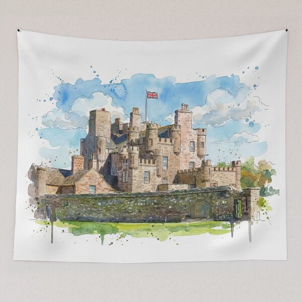 Item preview, Watercolour Illustration of the Castle of Mey, Highlands, Scotland designed and sold by davidelder.
