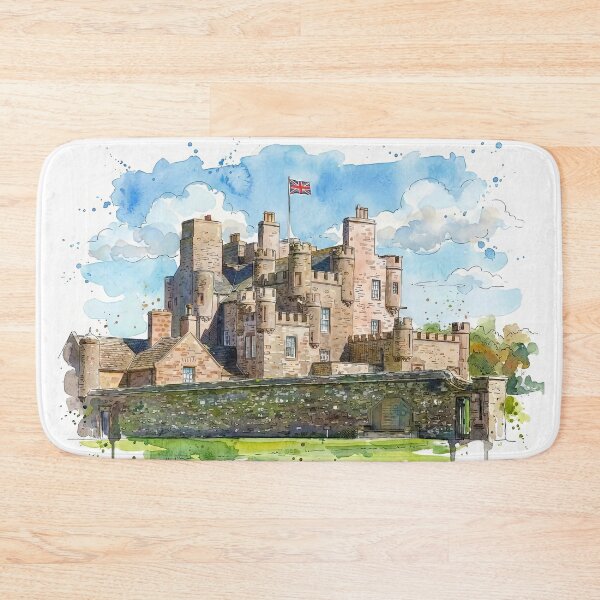 Item preview, Watercolour Illustration of the Castle of Mey, Highlands, Scotland designed and sold by davidelder.