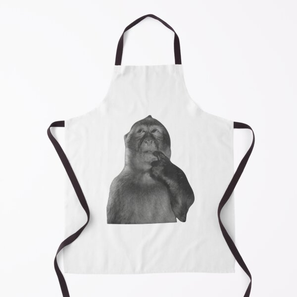 Item preview, Thinking Monkey Meme - Ironic Black and White Aesthetic designed and sold by HBDStudio.