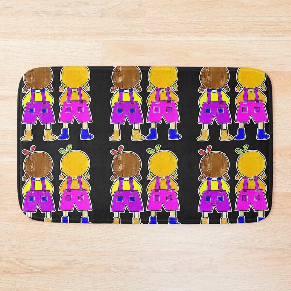 Item preview, "Whimsical Characters in Pink Overalls" designed and sold by nighttime1990.