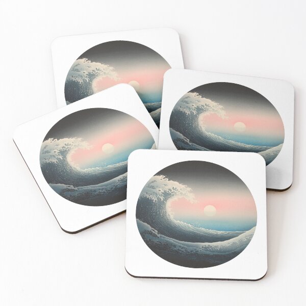 Item preview, Serene Ukiyo-e Wave Circle - Aesthetic Japanese Art designed and sold by Visual Studio.