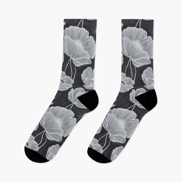 Item preview, Elegant and Whimsical Poppies | A Statement of White & White Grace designed and sold by AOCollections.
