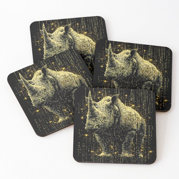 Item preview, Golden Rhinoceros  designed and sold by ClubVacay.