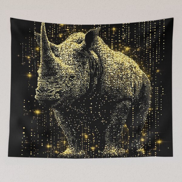 Item preview, Golden Rhinoceros  designed and sold by ClubVacay.