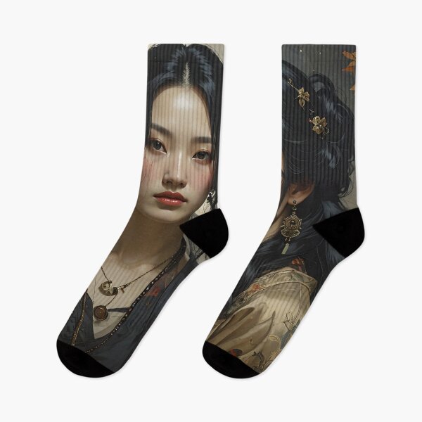 Item preview, Portrait of Asian Twins — Mysterious Aesthetic Elegance designed and sold by Schoenenwald - Illustrations Uniques et Originales.