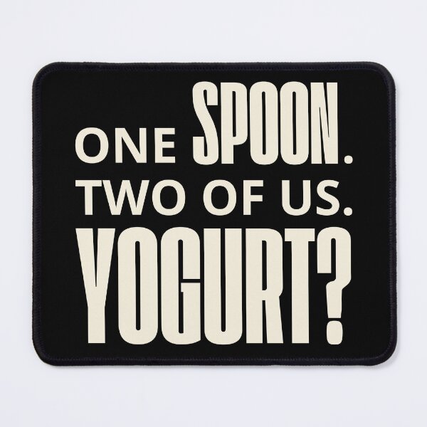 Item preview, One Spoon Two Of Us Yogurt – Minimalist Fan Design designed and sold by eMKa82.