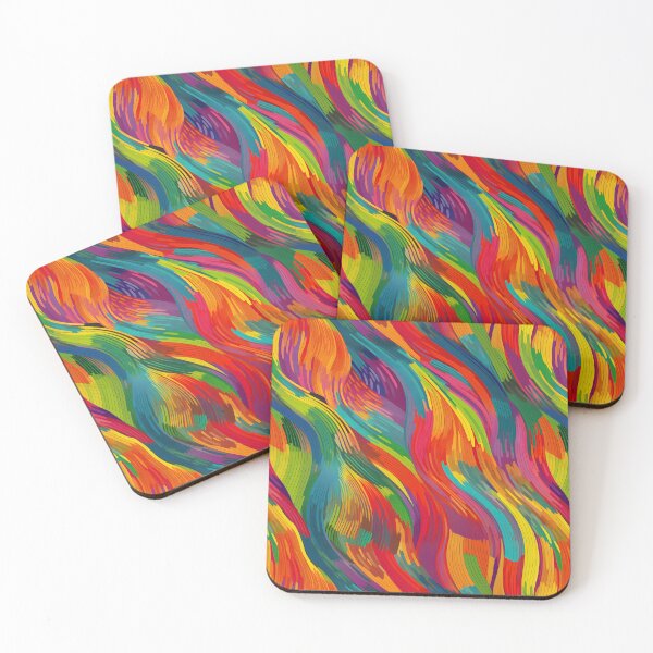 Item preview, Rainbow Hair Retro Abstract 1970s Pattern designed and sold by SecretDicer.