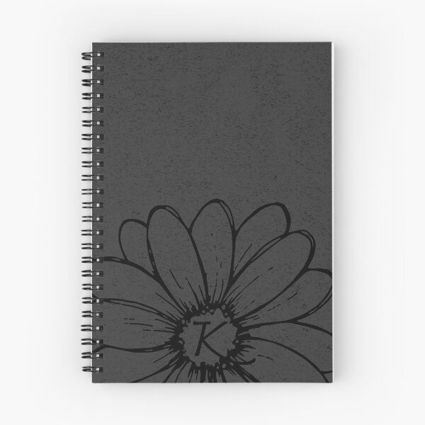 Item preview, Minimalist Monogram K Black Daisy Flower designed and sold by TackyTime.