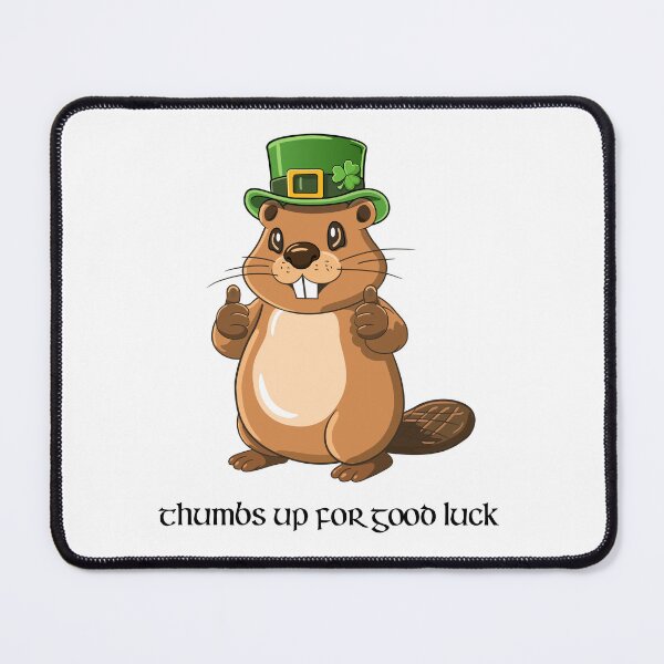 Item preview, Thumbs Up for Good Luck – St. Patrick’s Day Beaver designed and sold by APART STORE.
