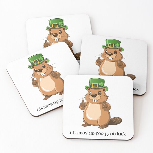 Item preview, Thumbs Up for Good Luck – St. Patrick’s Day Beaver designed and sold by APART STORE.
