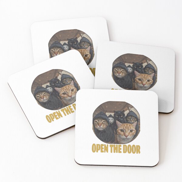 Item preview, Open the Door - Funny Hooded Cat Gang Meme designed and sold by HBDStudio.