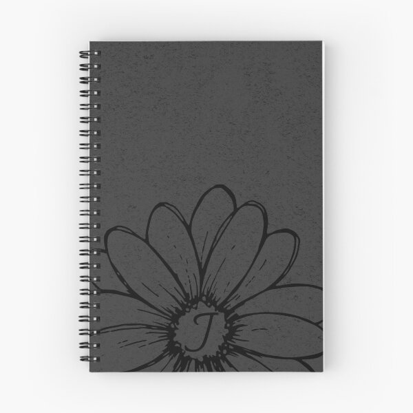 Item preview, Minimalist Monogram J Black Daisy Flower designed and sold by TackyTime.