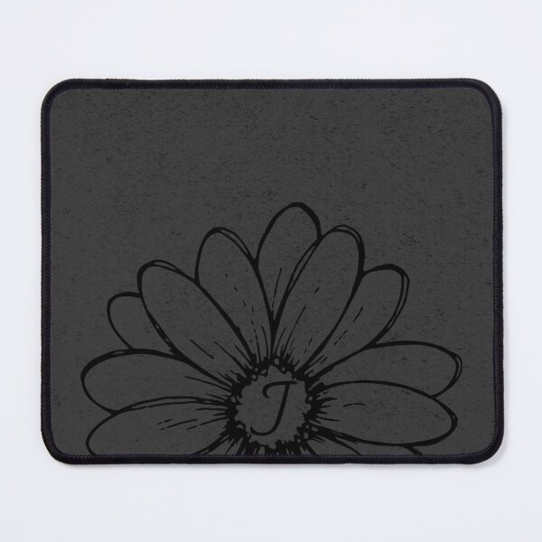 Item preview, Minimalist Monogram J Black Daisy Flower designed and sold by TackyTime.