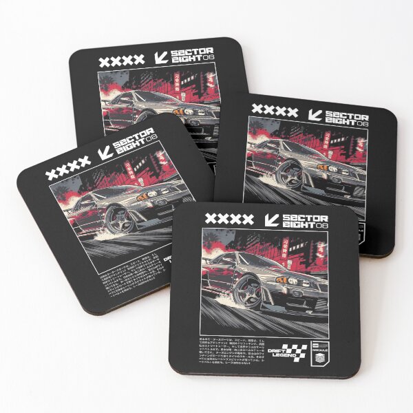 Item preview, Skyline R34 Drift – JDM Tokyo Street Racing | Cyberpunk Japanese Car Streetwear designed and sold by SECTOR EIGHT.