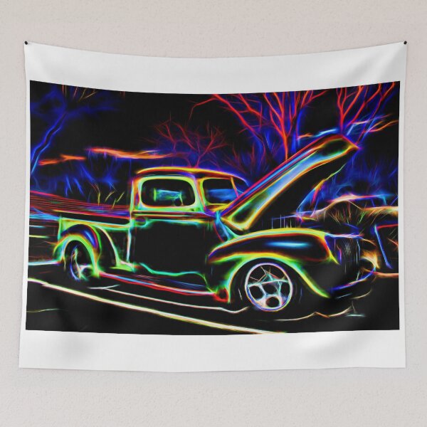 Item preview, 1940 Ford Pickup Truck Neon Automotive Art designed and sold by Moriarty's Digital Visions.