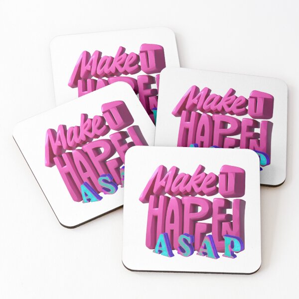 Item preview, Make It Happen ASAP — Bold 3D Motivational Typography Art Hustle Quote Design Gift designed and sold by Winetastic-Art.