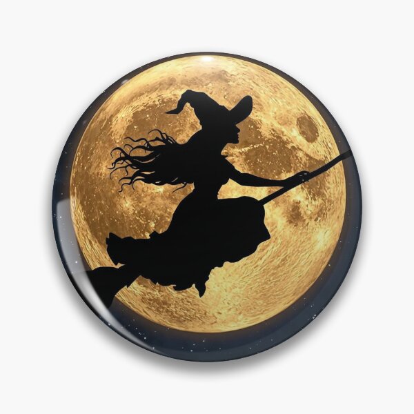 Item preview, Moon witch Flying Under the Full Moon designed and sold by BlondeBalance.