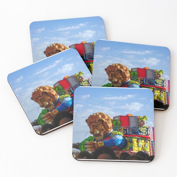Item preview, Colorful Lion Carnival Float at Outdoor Parade With Jester and Money Motifs During Festival designed and sold by Nmallia.