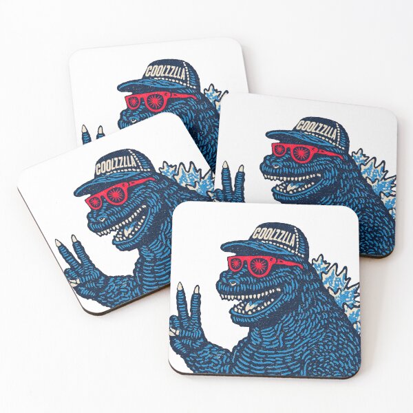 Item preview, Cool retro kaiju - Godzilla with sunglasses & peace sign designed and sold by Visual Studio.